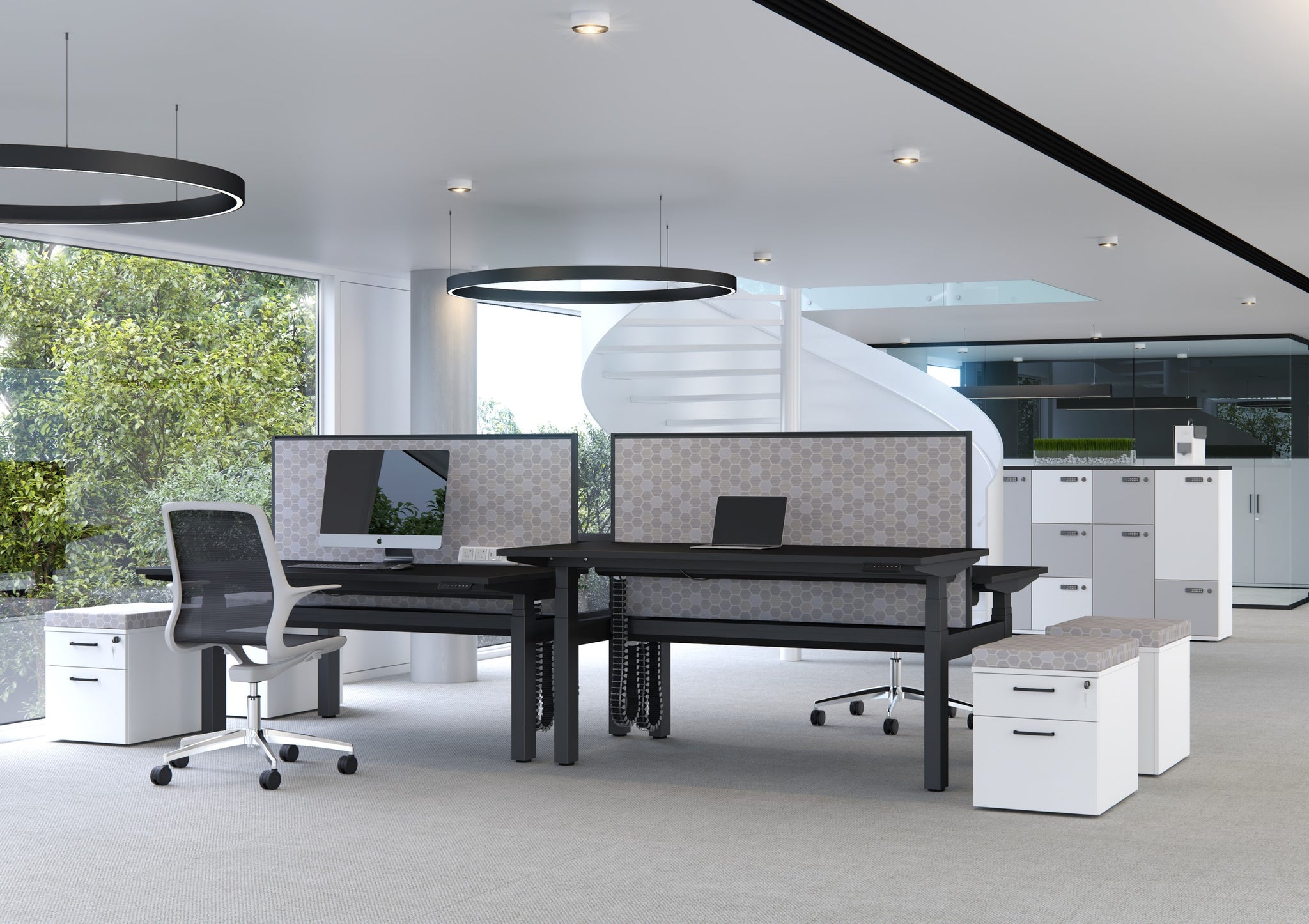 Progress Plus Height Adjustable Sit Stand Veneer Desk