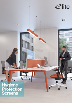 Desk Mounted Hygiene Protection Screen  for Single Desks with Screens