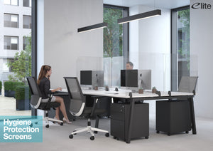 Desk Mounted Hygiene Protection Screen  for Single Desks with Screens