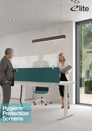 Desk Mounted Hygiene Protection Screen  for Single Desks with Screens