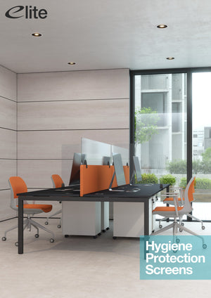 Desk Mounted Hygiene Protection Screen  for Single Desks with Screens