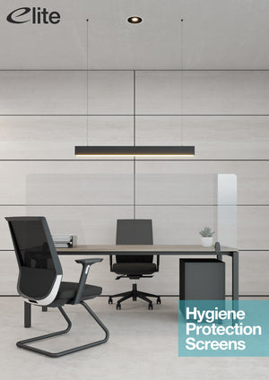 Desk Mounted Hygiene Protection Screen  for Single Desks with Screens
