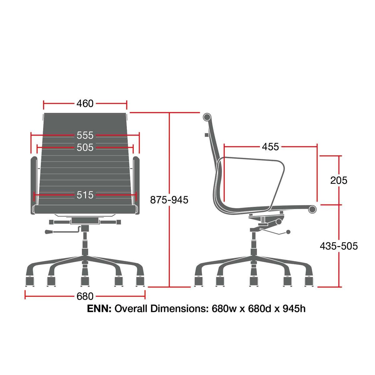 Enna Executive Medium Back office Chair